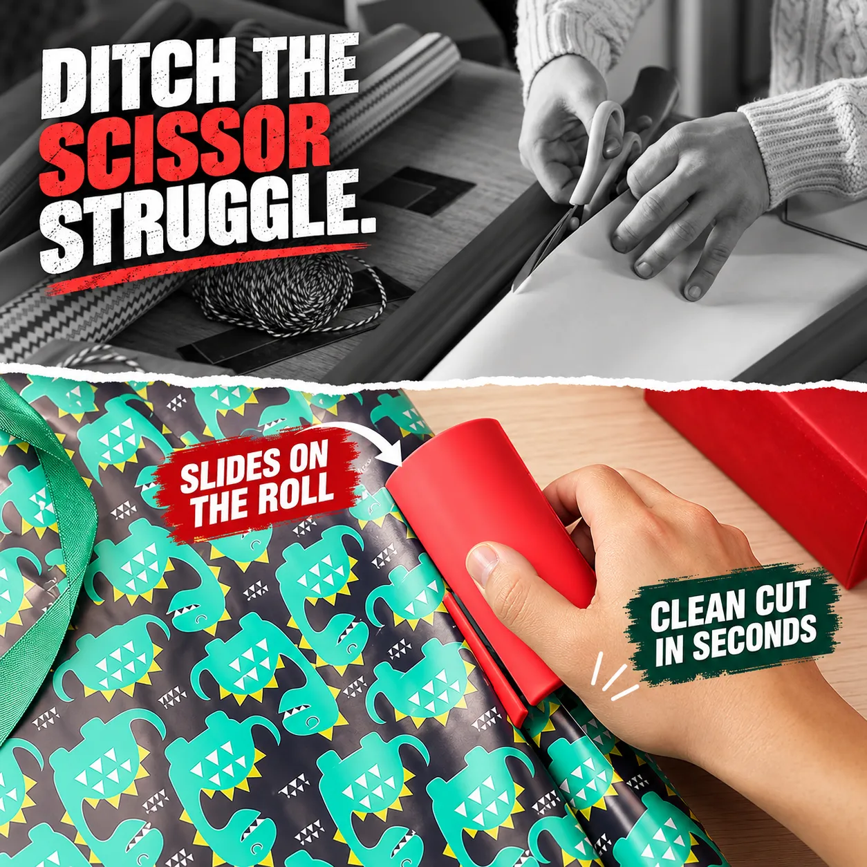 Smooth-Glide Wrapping Paper Cutter