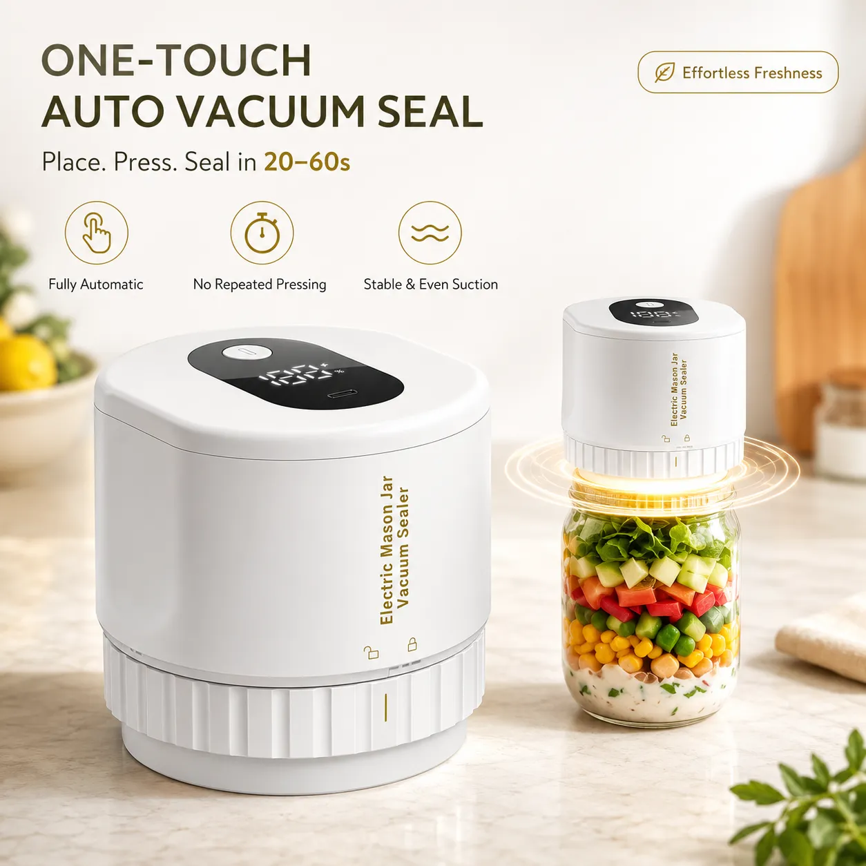 Electric Vacuum Sealer Kit for Mason Jars