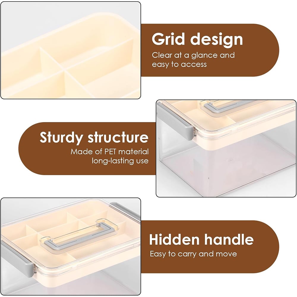 Portable Medicine Storage Box with Handle - Small