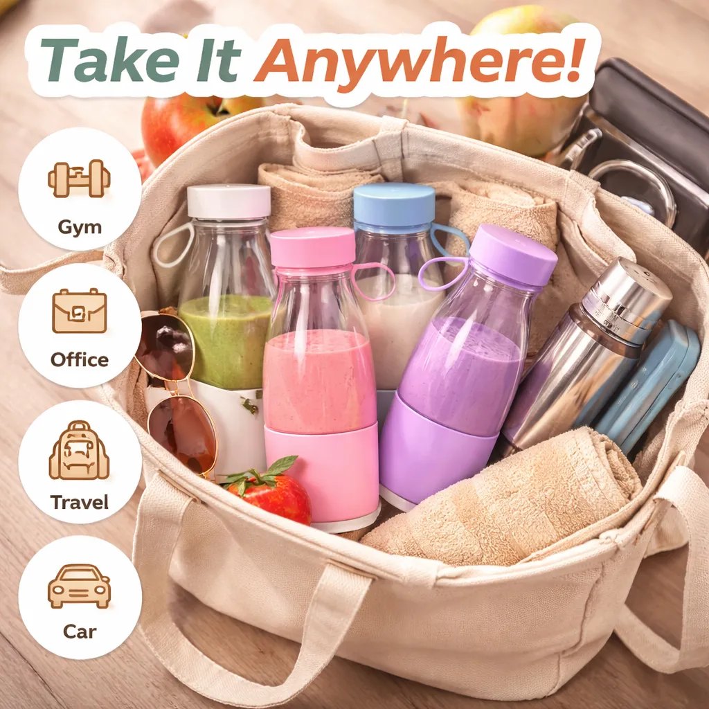 🍹 Portable Juicer Cup: Blend your daily vitamins anywhere without the bulk of a kitchen blender. 🍓