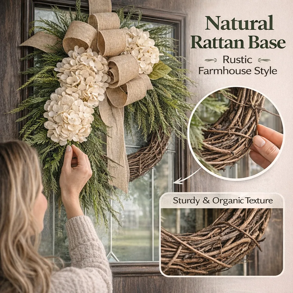 🌸Handcrafted Hydrangea Wreath