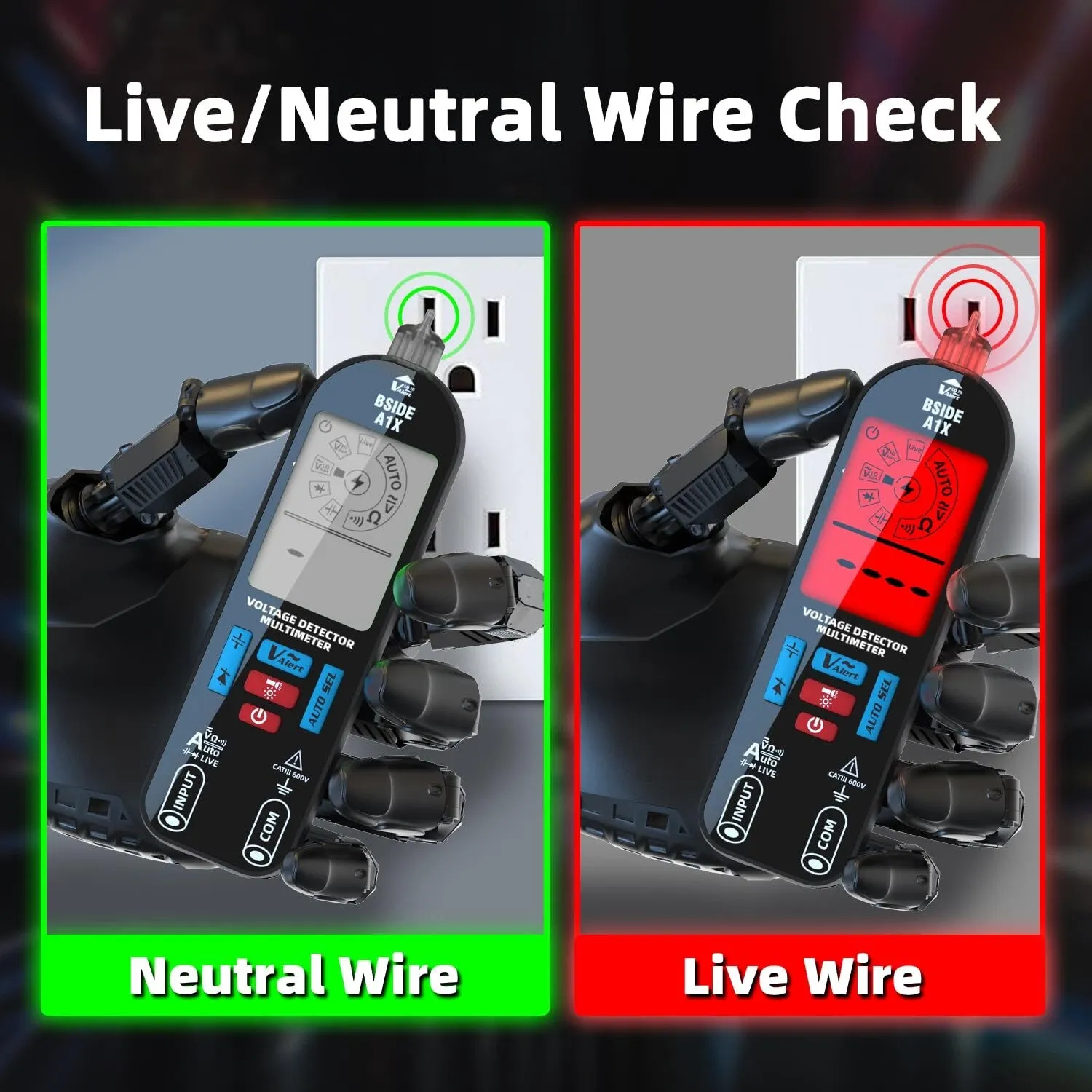 Smart Pen Multimeter with Auto Detection & Color Alerts