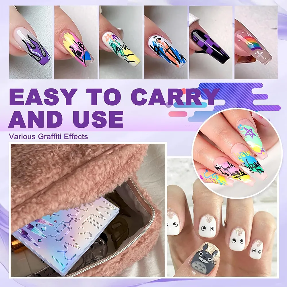 Nail Art Pen Set: Create professional, salon-style designs at home with the precision of a fine-tip pen. 💅