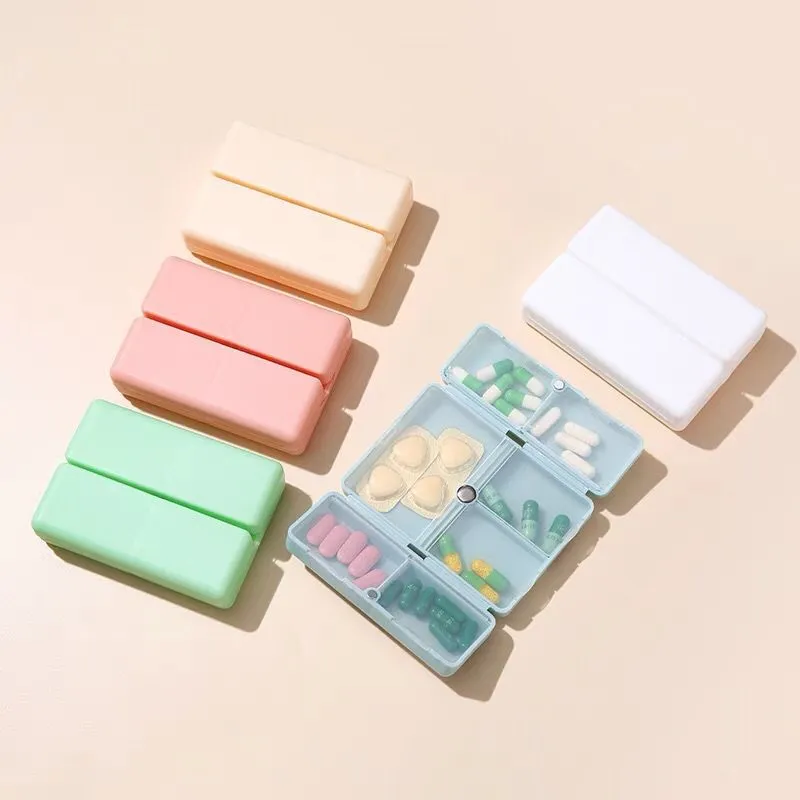 💊Weekly Magnetic Pill Organizer: Magnetic quick-access design that opens effortlessly without straining your fingers. 🧲
