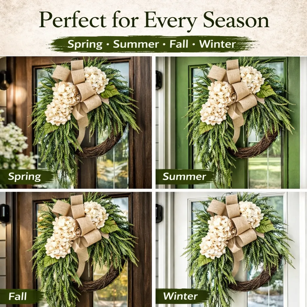 🌸Handcrafted Hydrangea Wreath