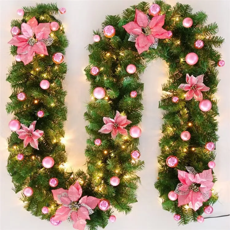 🎄✨ Christmas Poinsettia LED Garland String Lights