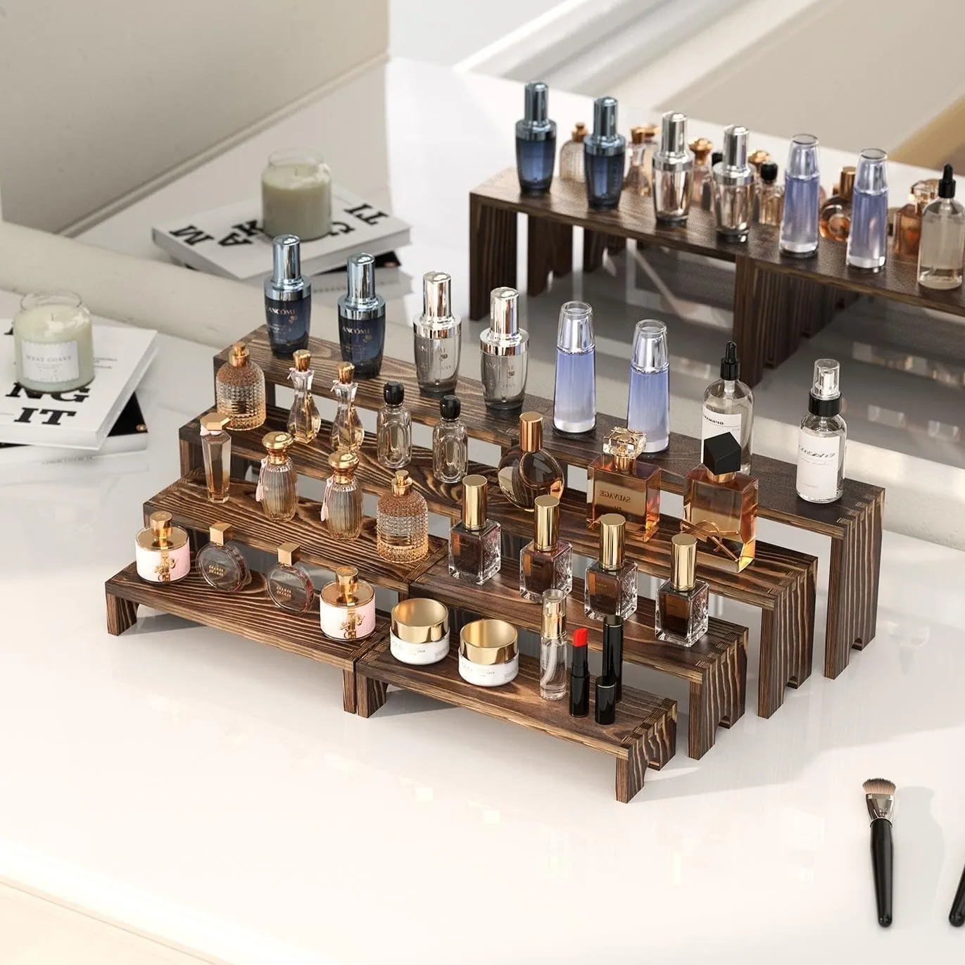 4-Piece Nesting Wooden Display Risers