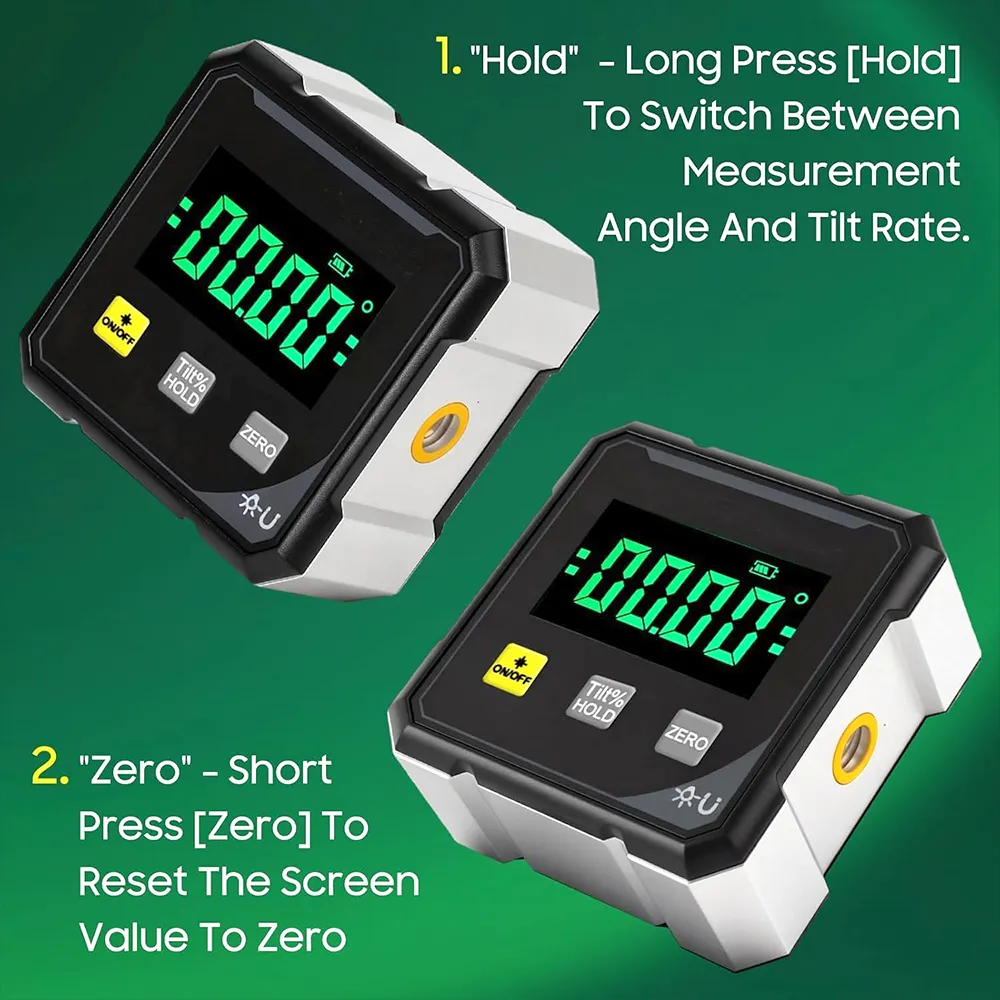 📐 Digital Laser Angle Measuring Instrument – High Precision Inclinometer & Protractor Tool