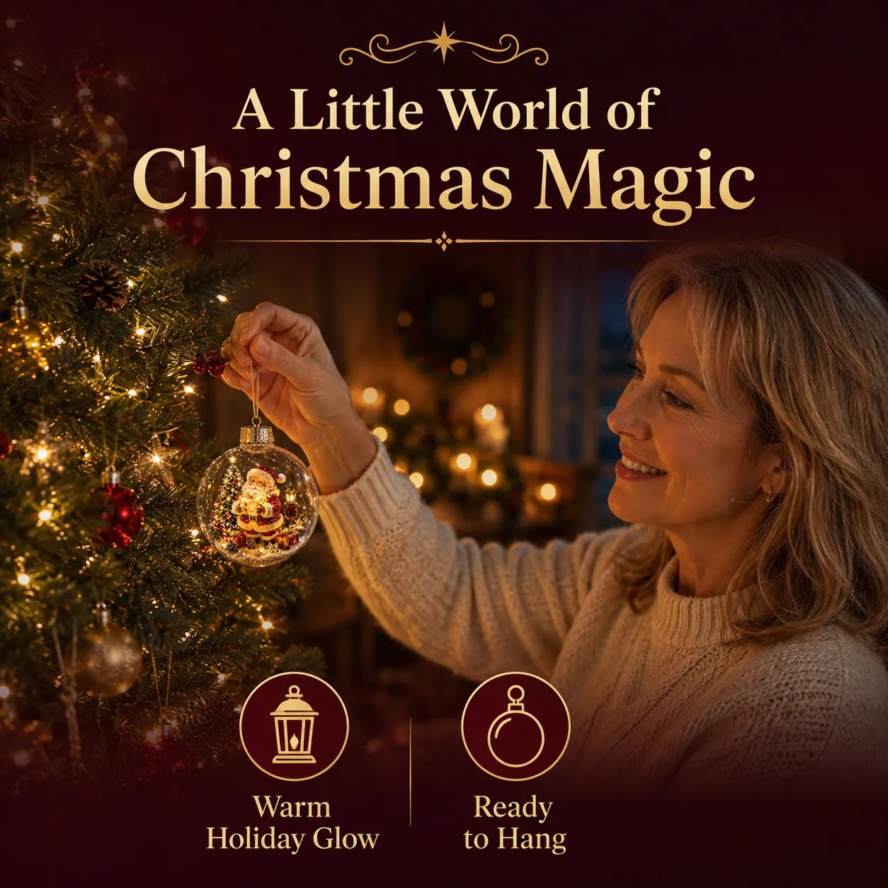 Glowing Christmas Diorama Ornament — A Tiny Holiday World