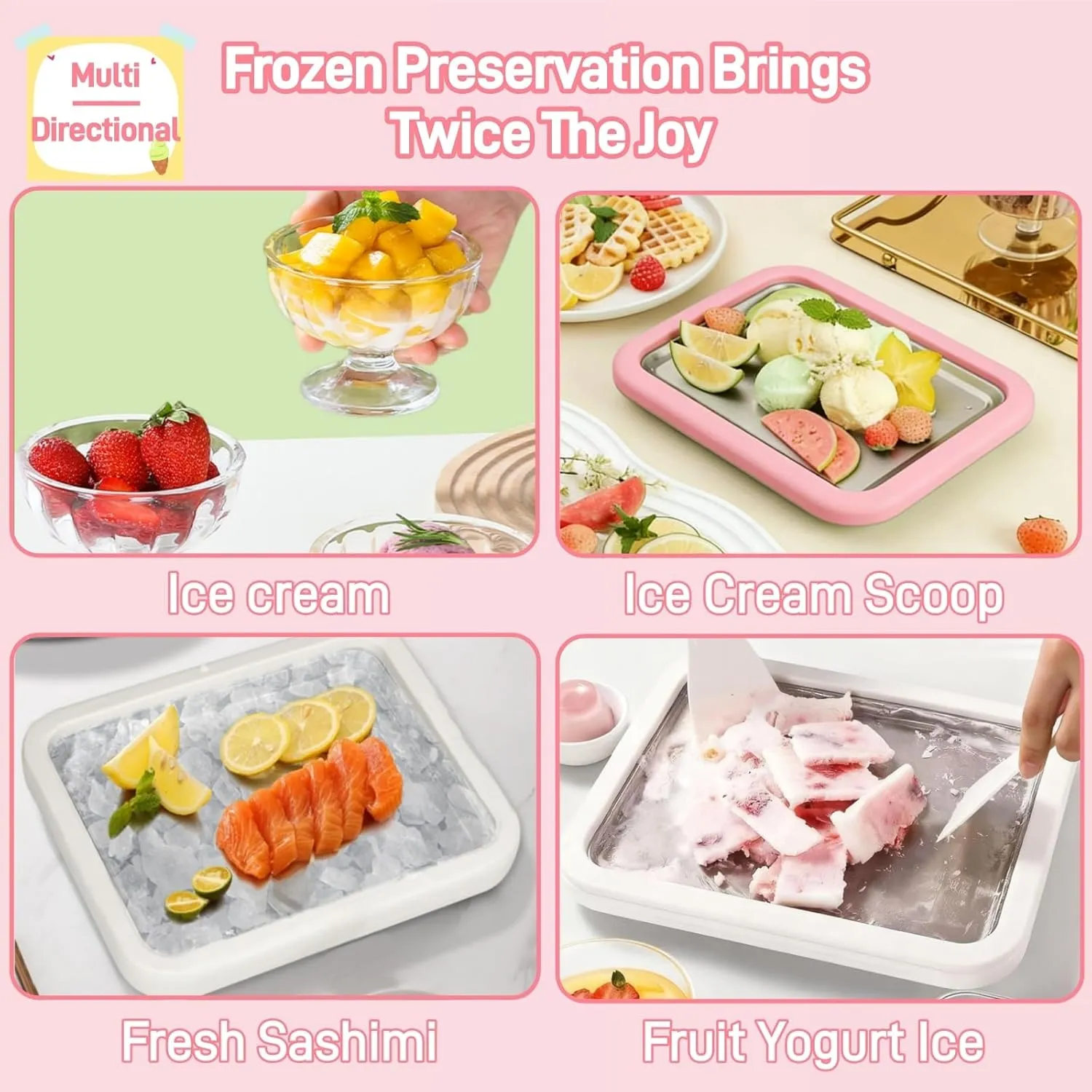 Rolled Ice Cream Maker: Create gourmet frozen treats at home with no electricity or rock salt required. 🍦