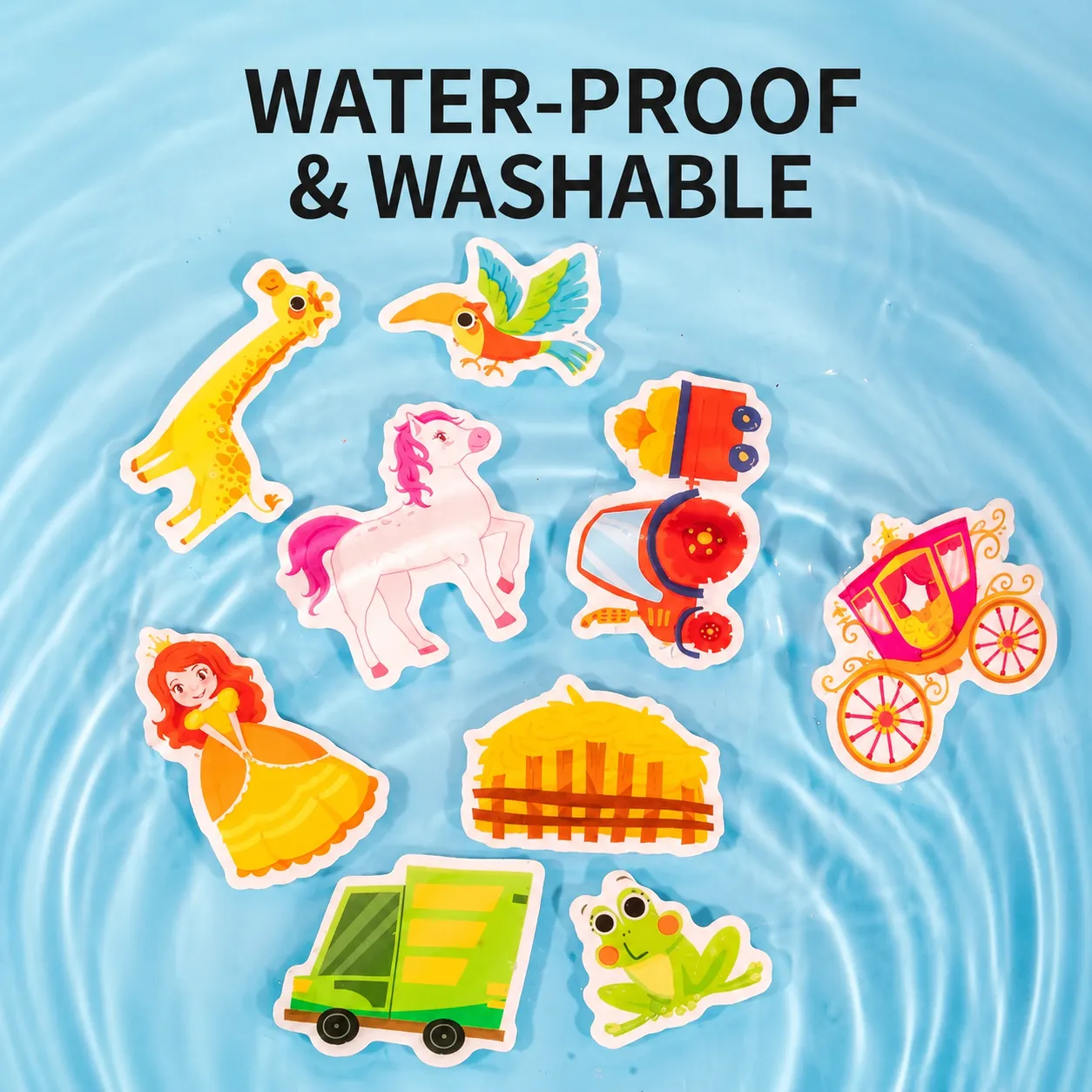 🌟 Reusable Jelly Sticker Activity Book for Kids, Animals/Transportation/Farm/Princesses