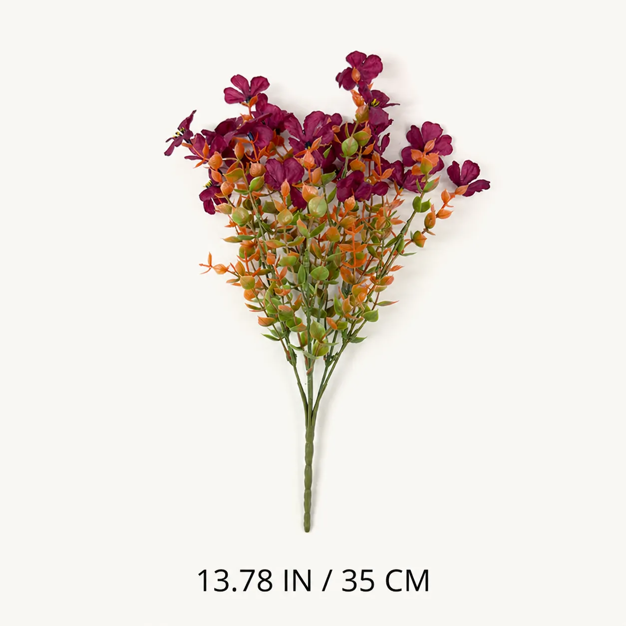 Artificial Fall Violet Flowers for Outdoor Planters – Flexible UV-Resistant Faux Stems
