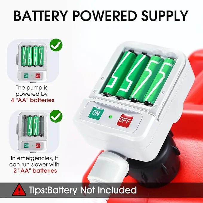 Electric Fuel Transfer Pump:⛽  Stop lifting heavy, back-breaking gas cans; transfer fuel to your lawn mower or vehicle with a simple flip of a switch. 💪