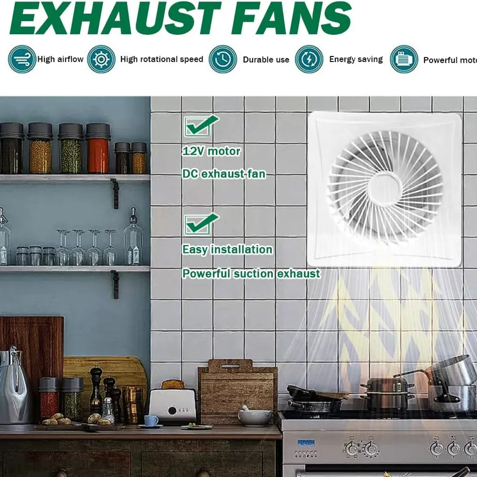 4-Inch Solar-Powered Exhaust Fan Kit