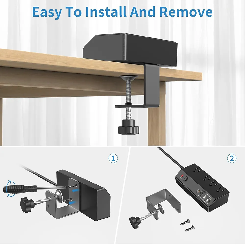 🔌 Clip-on Desktop Power Strip: Stop crawling under furniture to find a plug; bring 8 charging ports directly to your workspace level. 💻