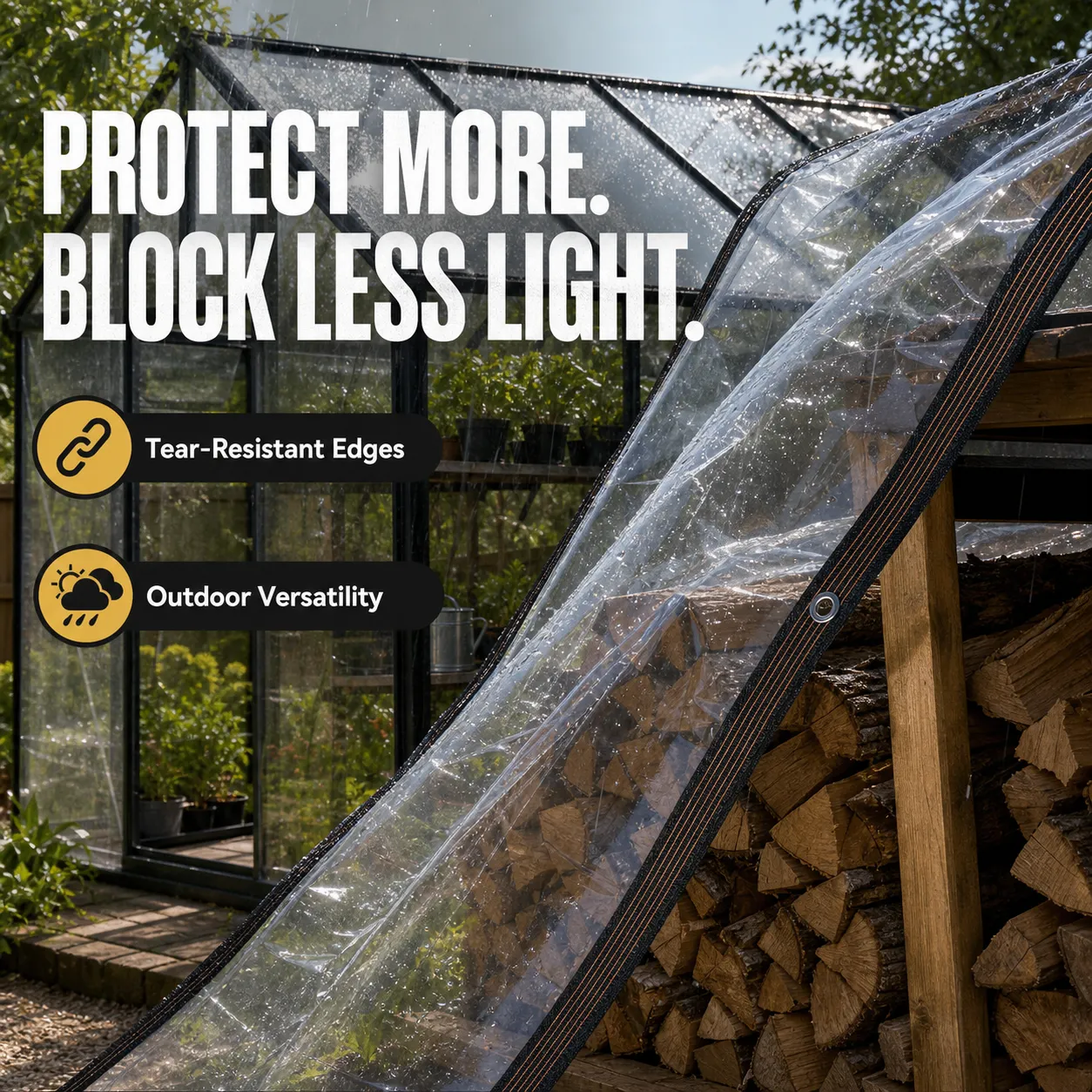 Clear-View All-Weather PE Tarp