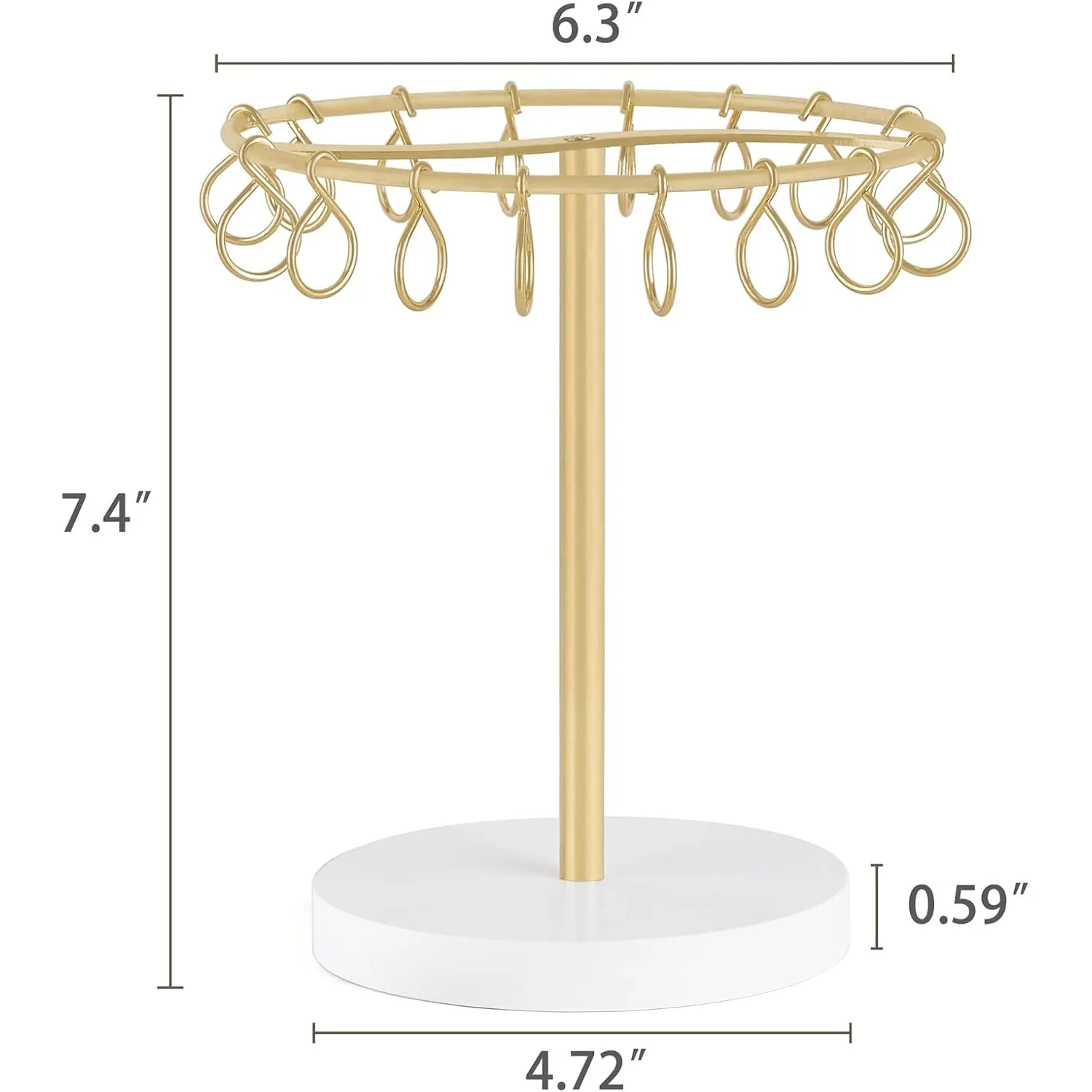 360° Rotating Claw Clip Organizer Stand