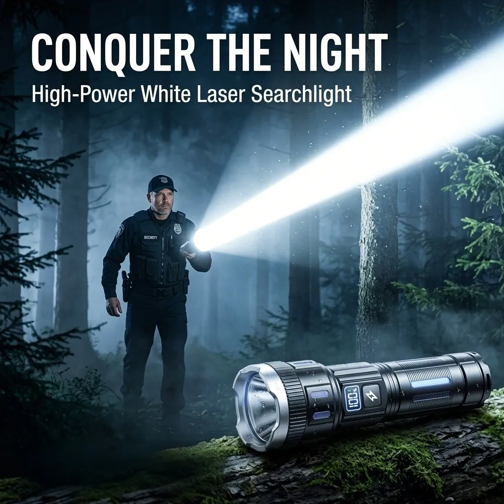 🔦 High-Brightness Flashlight: Cut through total darkness with a professional-grade beam that reaches over 500 meters.