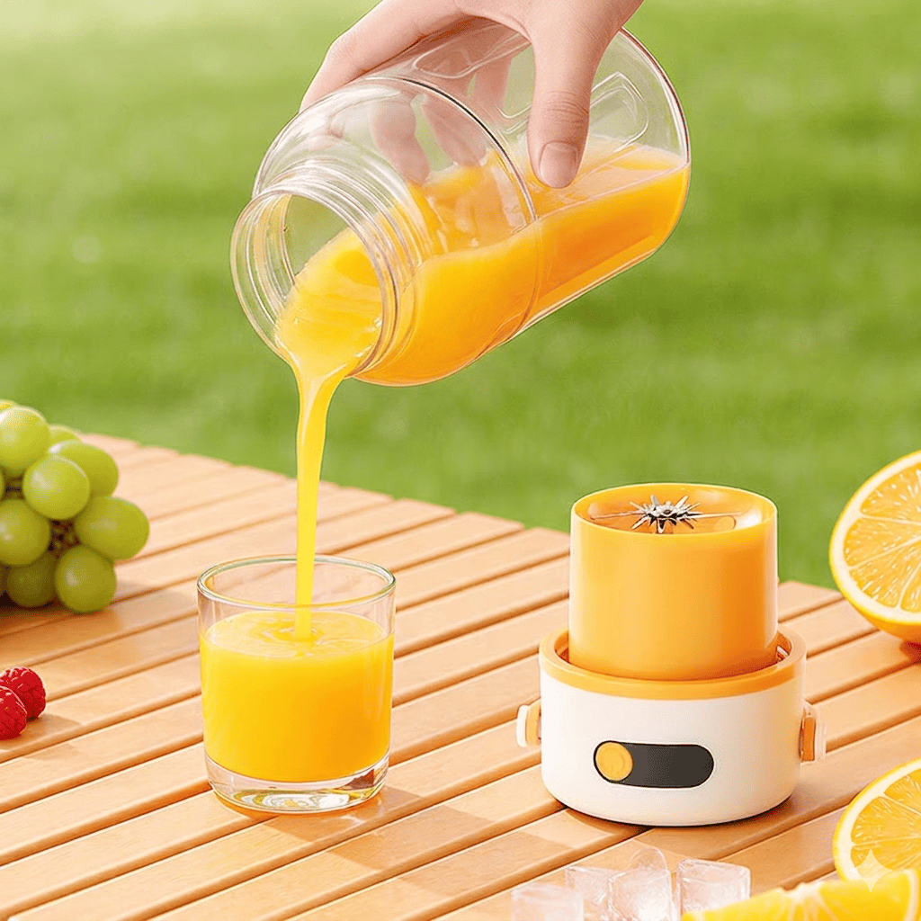 Portable Electric Juicer Cup with zero cord hassle : Drink fresh nutrient-rich smoothies without struggling with heavy blenders.
