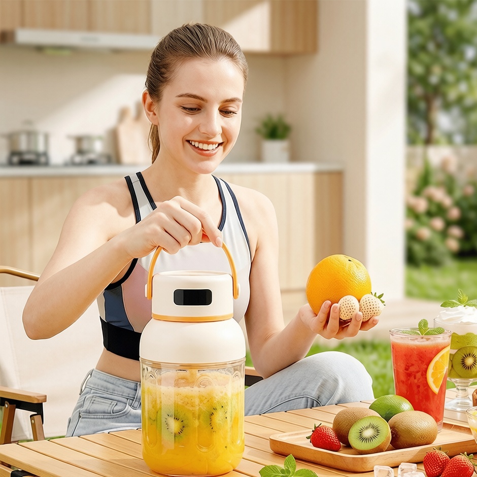 800 mL Rechargeable Juicer Cup with Dual Lids