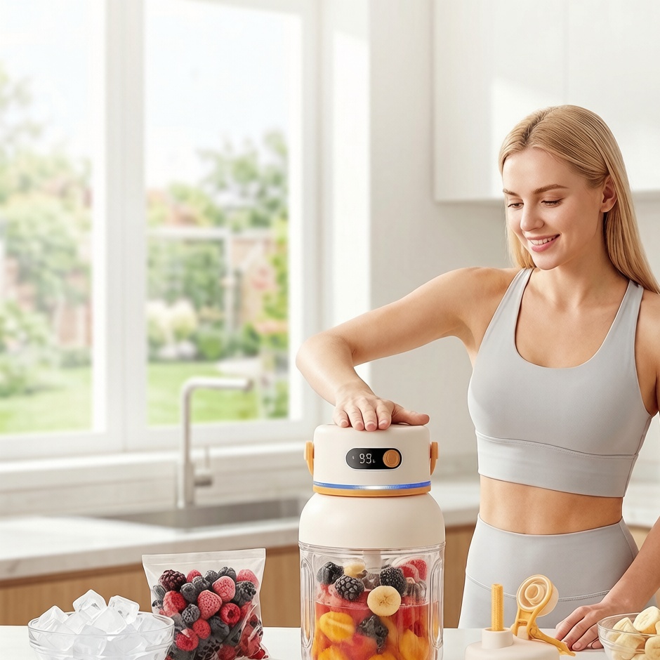 800 mL Rechargeable Juicer Cup with Dual Lids