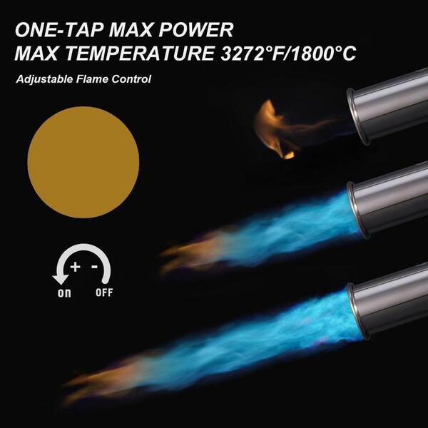 Adjustable High-Heat Propane Torch with Safety Lock