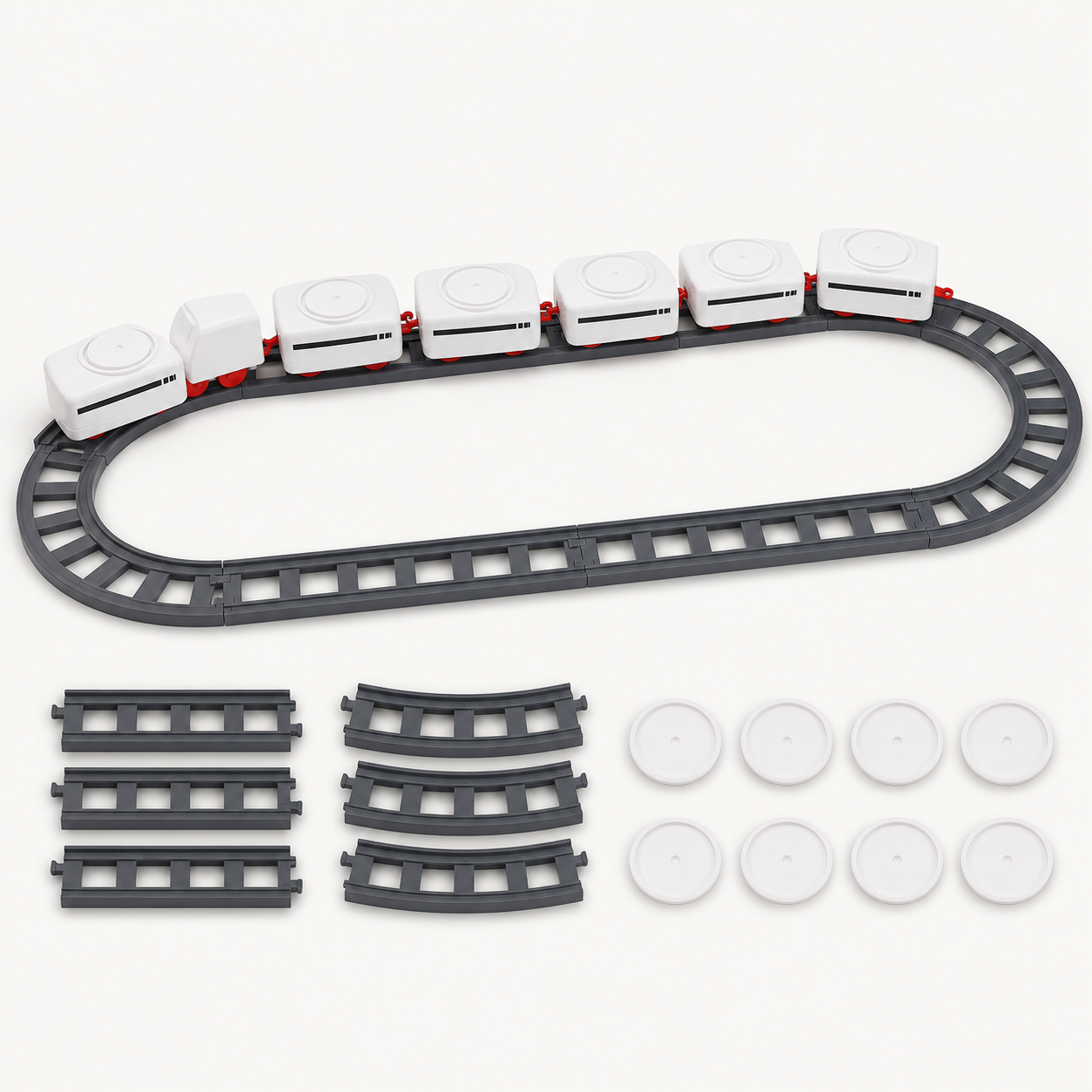 Rechargeable Five-Car Food Train Conveyor Set