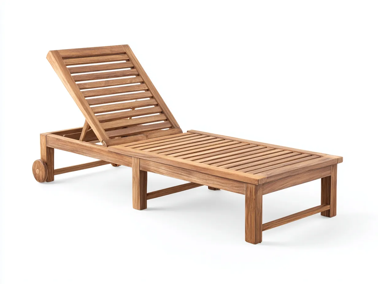 Tumbona de madera con ruedas 198x68x90 cm - verde - para exterior con respaldo reclinable-Vazosohaus