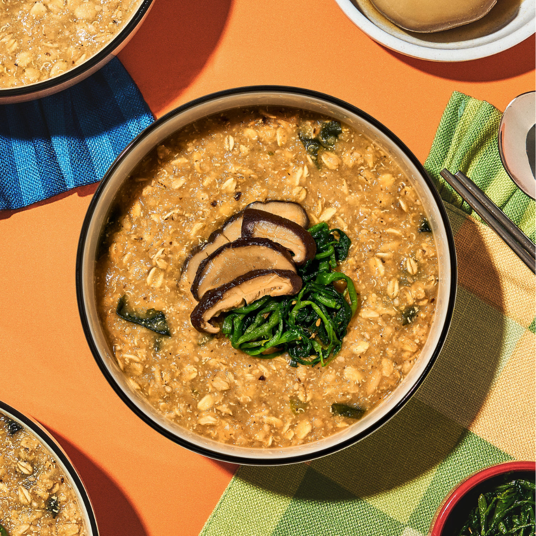 savory oatmeal mushroom and spinach