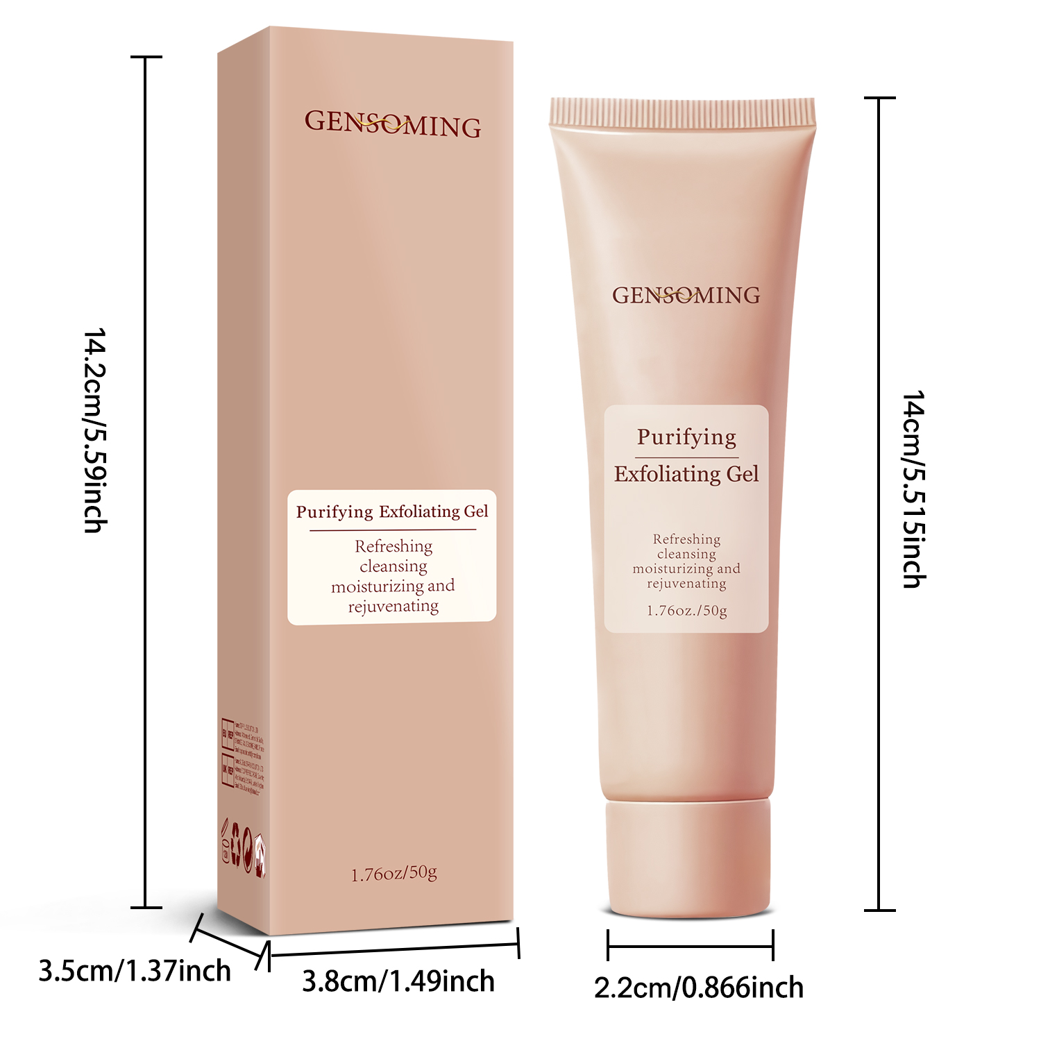 Reinigendes Peeling-Gel – entfernt abgestorbene Hautschüppchen und Mitesser in einem Schritt, kein Spannungsgefühl nach der Reinigung, belebt den Teint – 50 g pro Tube