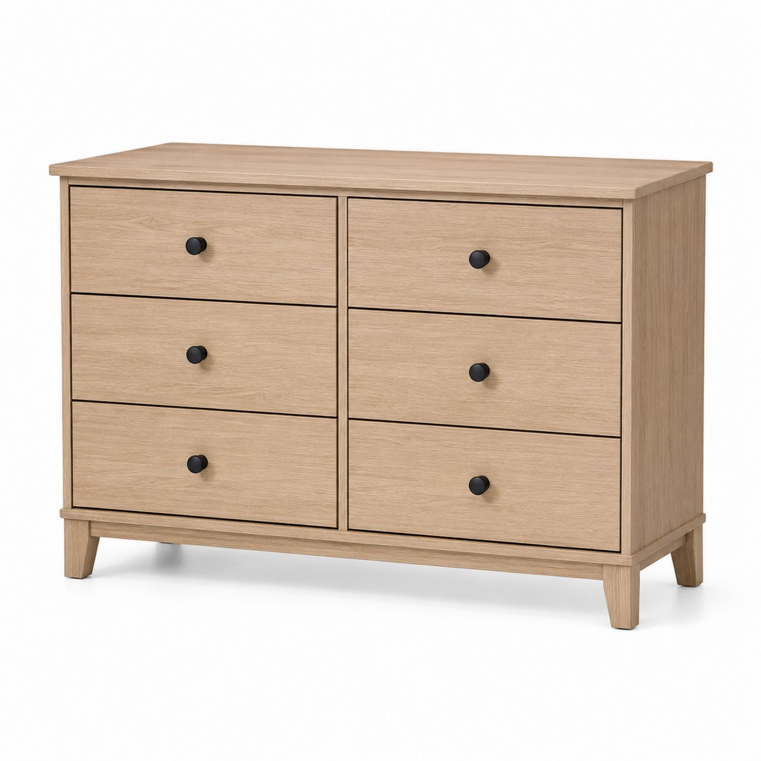 Cassettiera in Legno di Rovere con 6 Cassetti