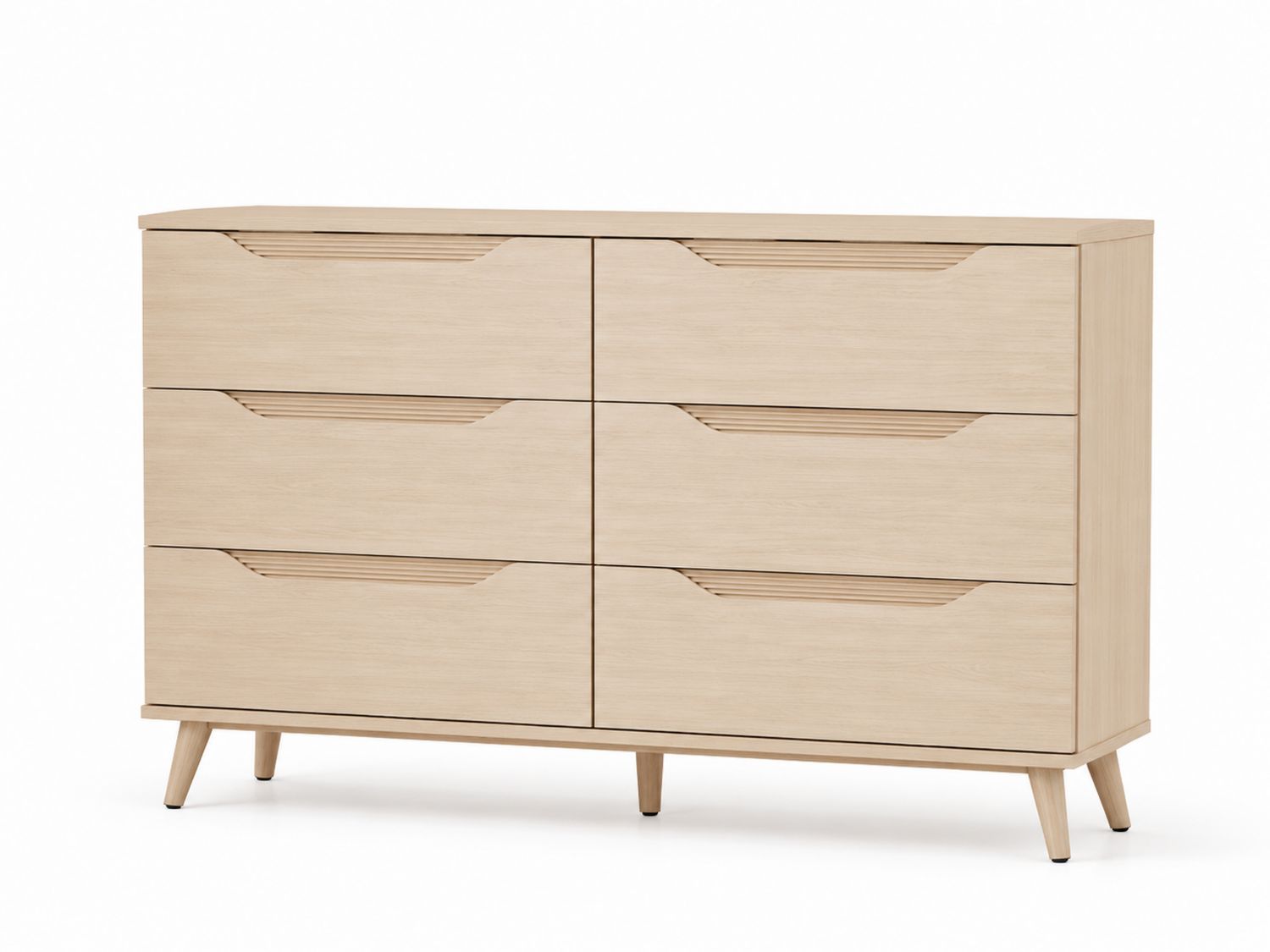 Cassettiera in Legno con 6 Cassetti 120x40x90 cm