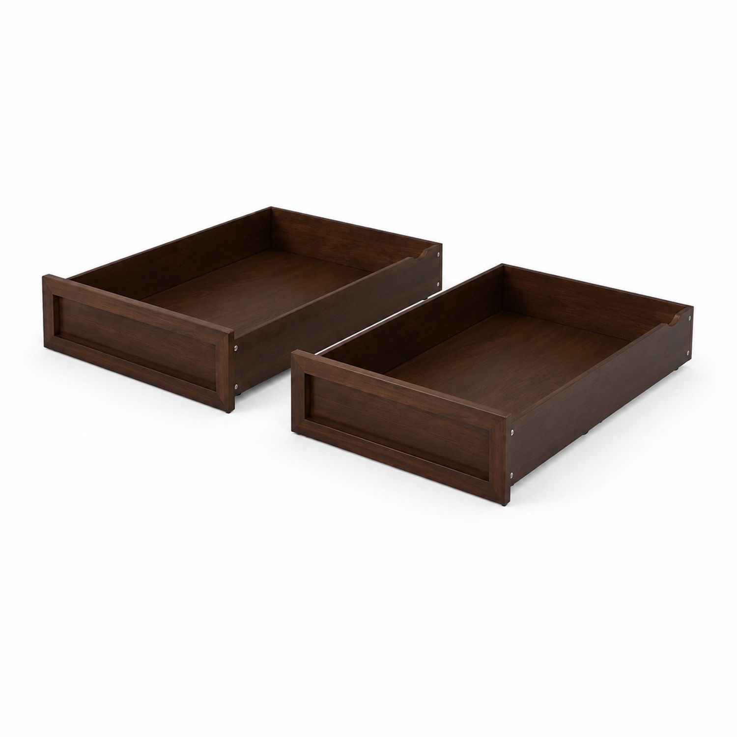 Set di 2 Cassettiere Sottoletto in Legno Noce