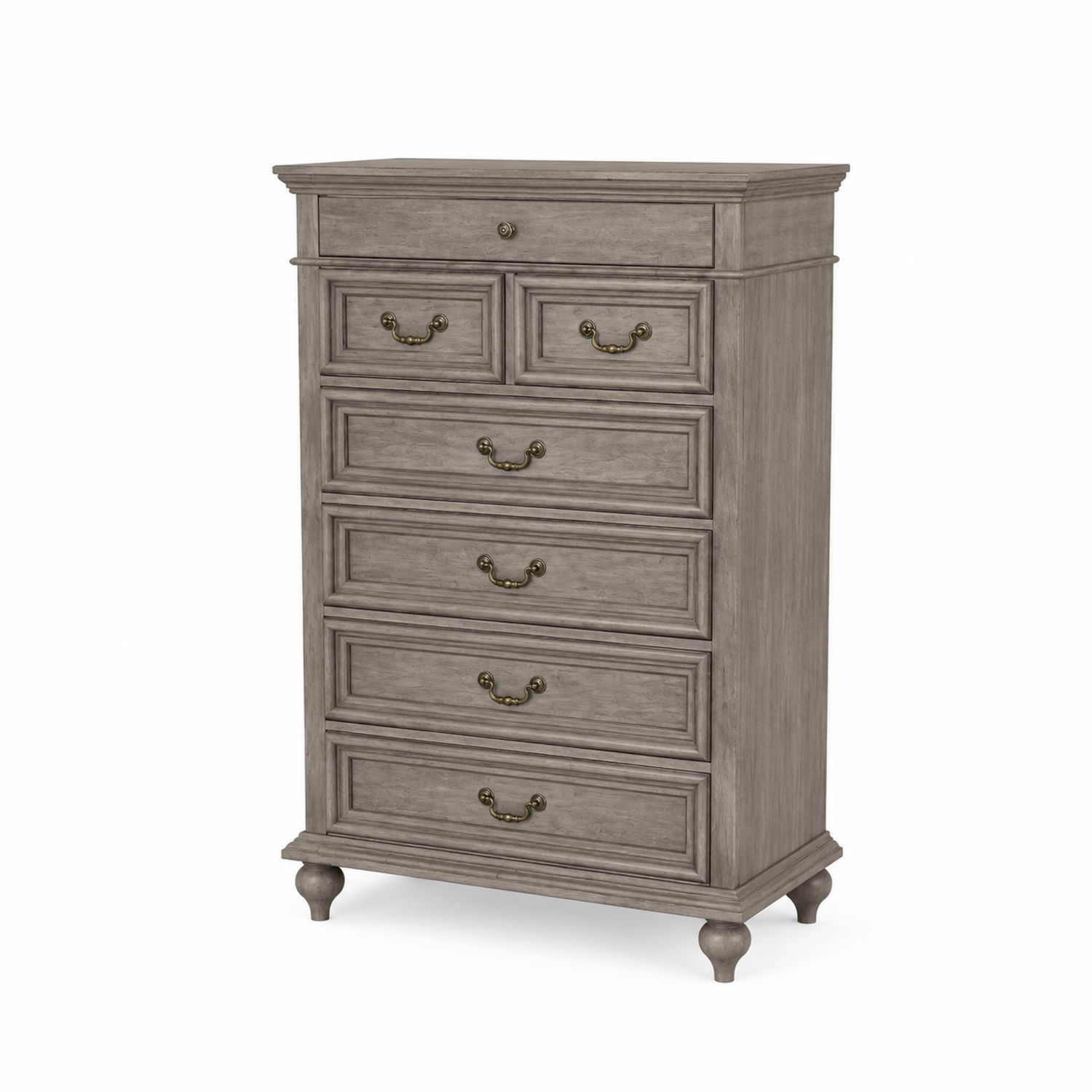Cassettiera alta in legno con 6 cassetti Colore Grigio