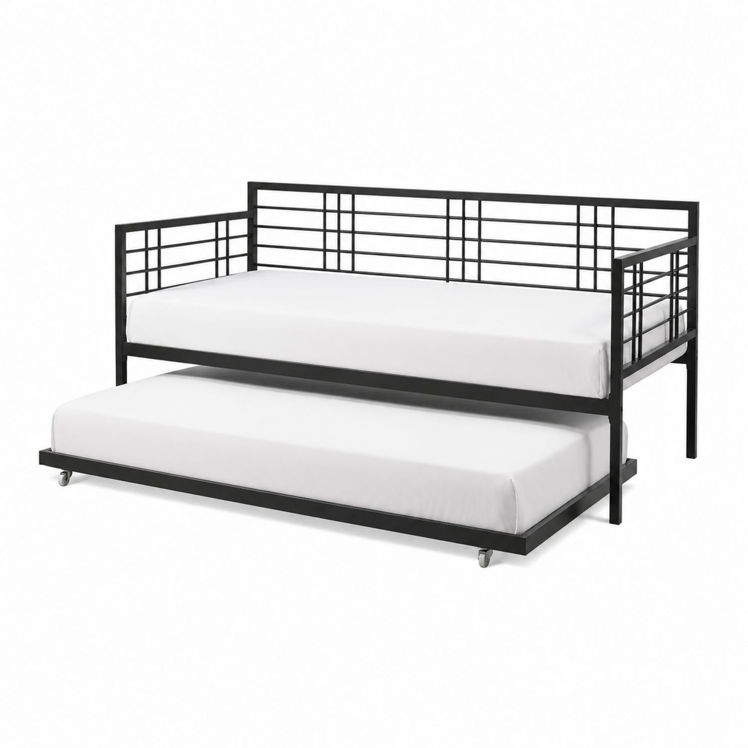 Letto Estraibile in Metallo Nero