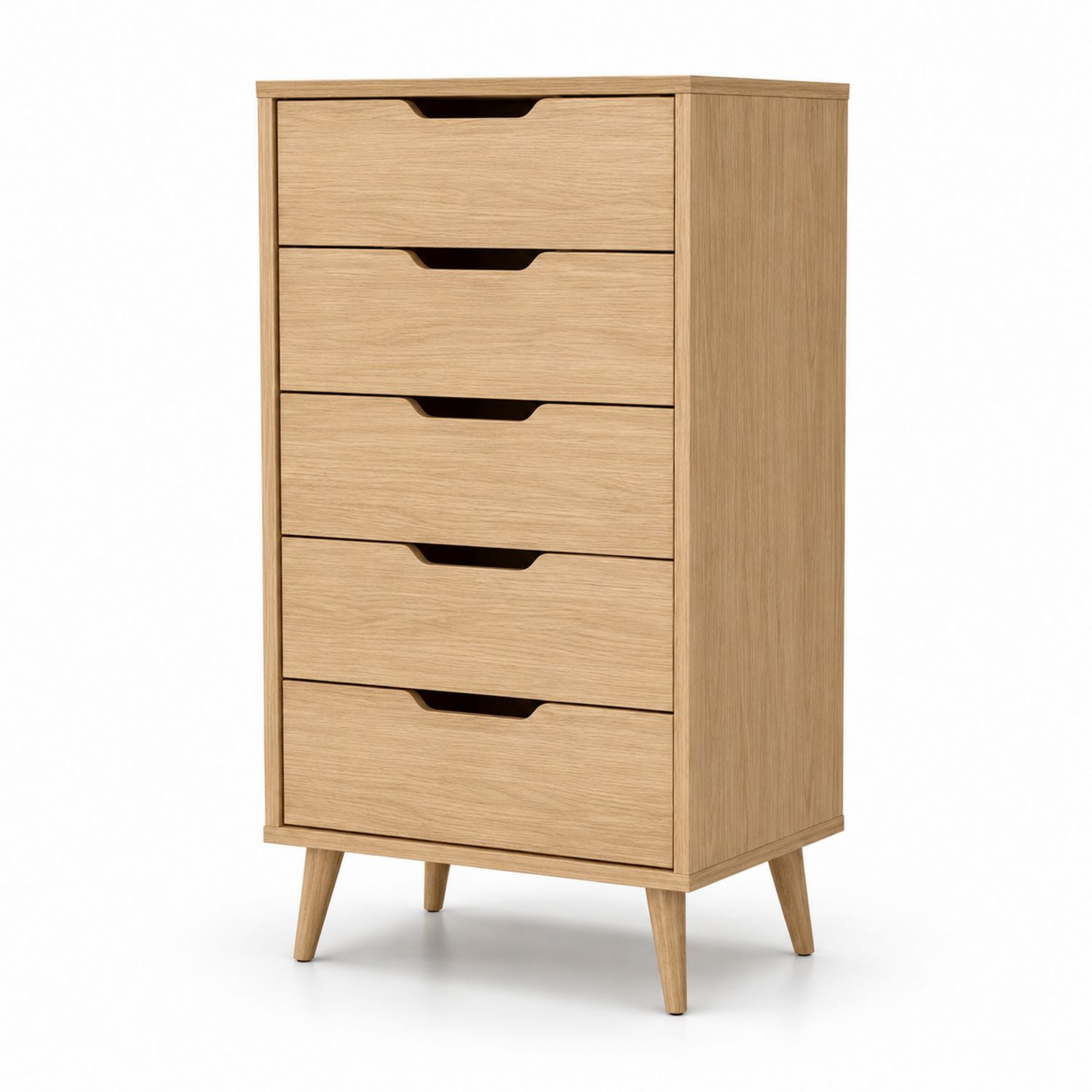 Cassettiera in Legno di Rovere a 5 Cassetti