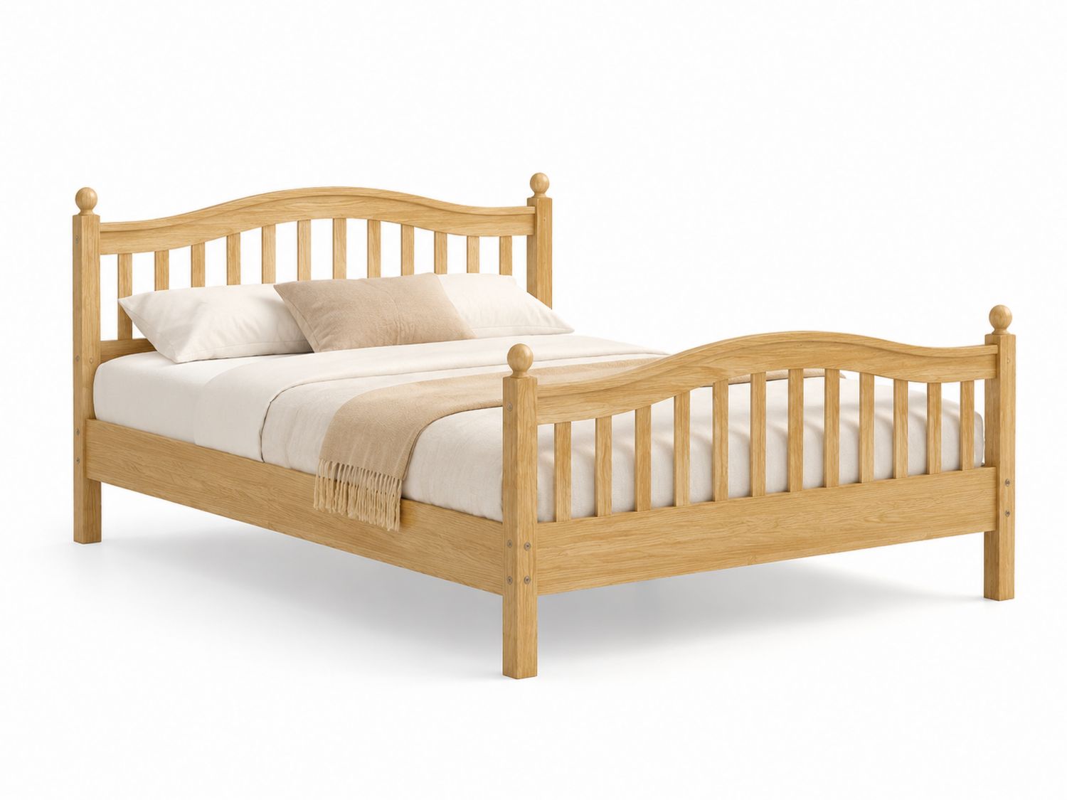Letto Matrimoniale in Rovere Chiaro 200x160 cm