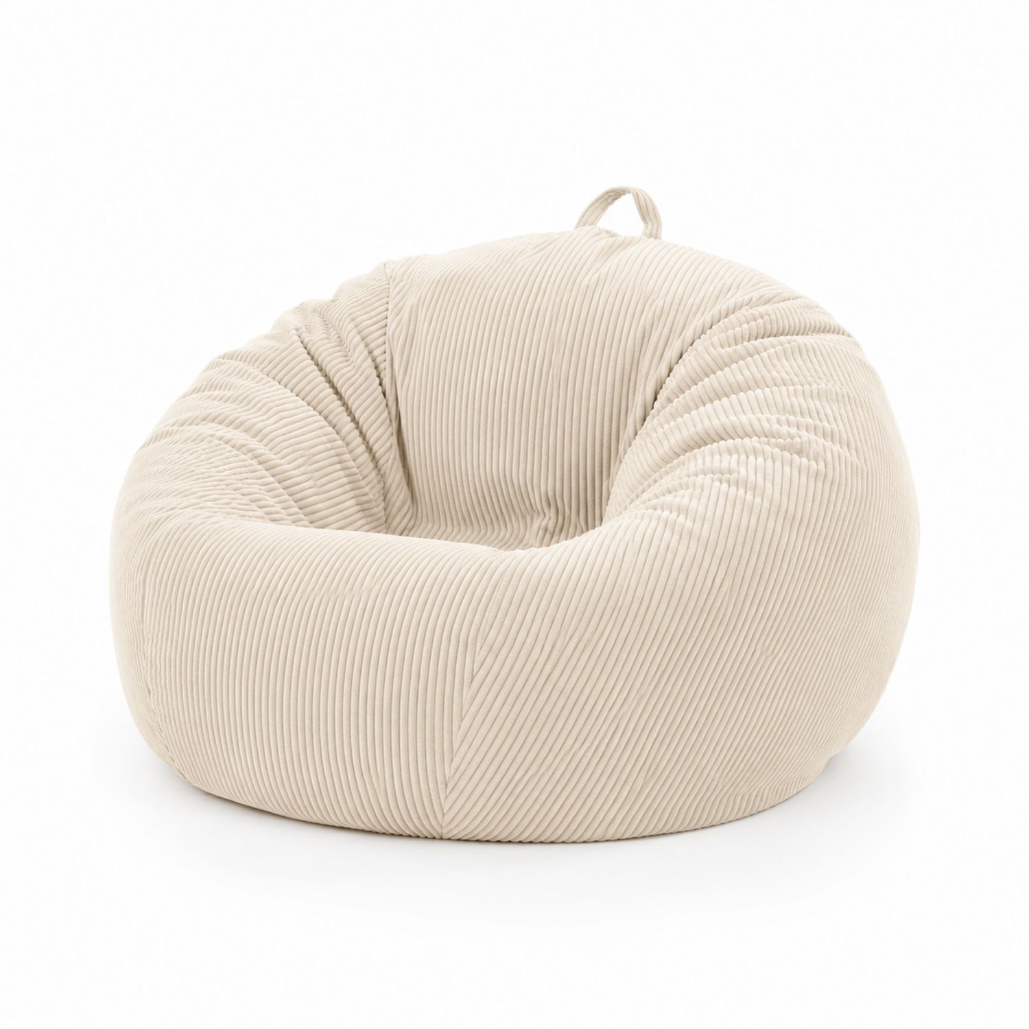 Poltrona Sacco in Velluto a Coste Beige