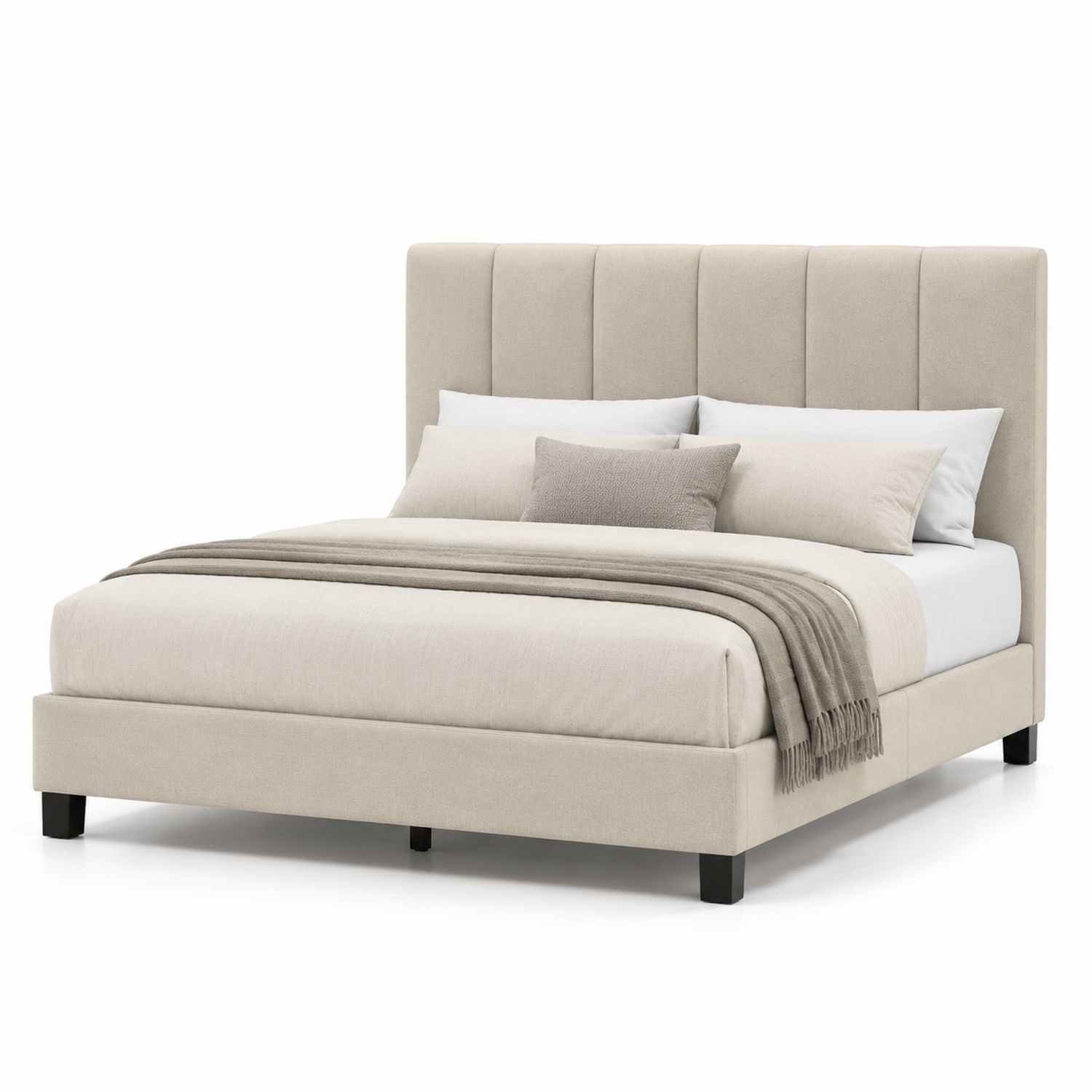 Letto matrimoniale in tessuto 200x160 cm