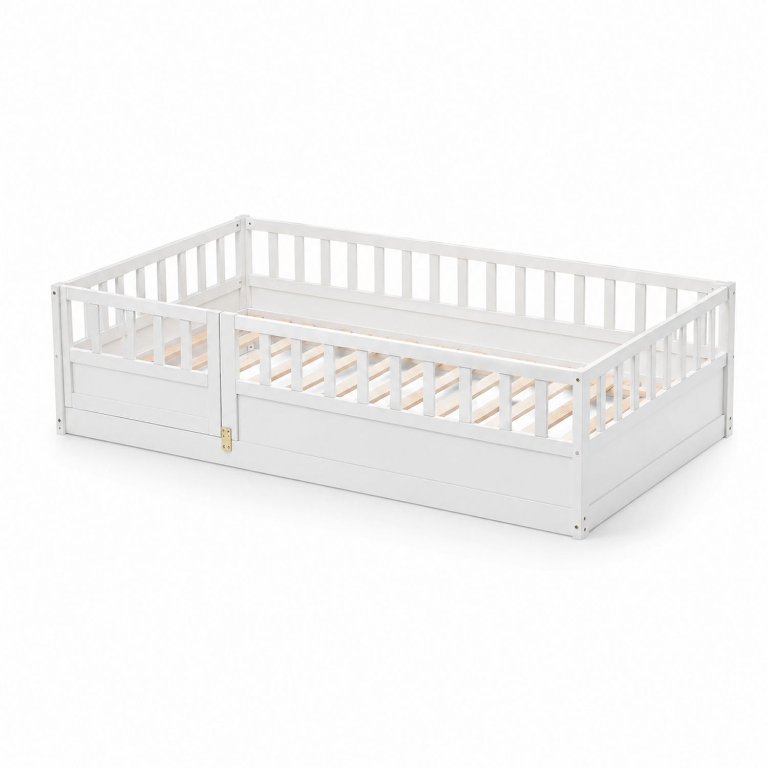 Letto per Bambini in Legno di Pino Bianco 150x80 cm