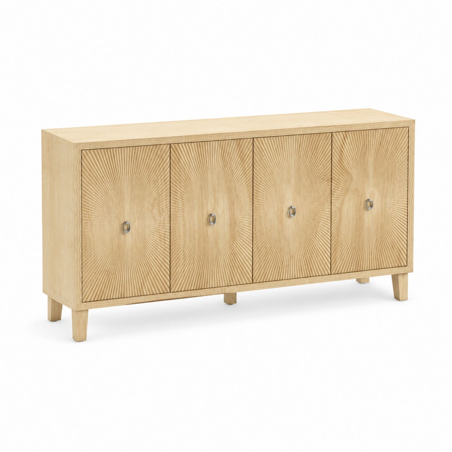 Credenza in Legno di Quercia Naturale 4 Ante