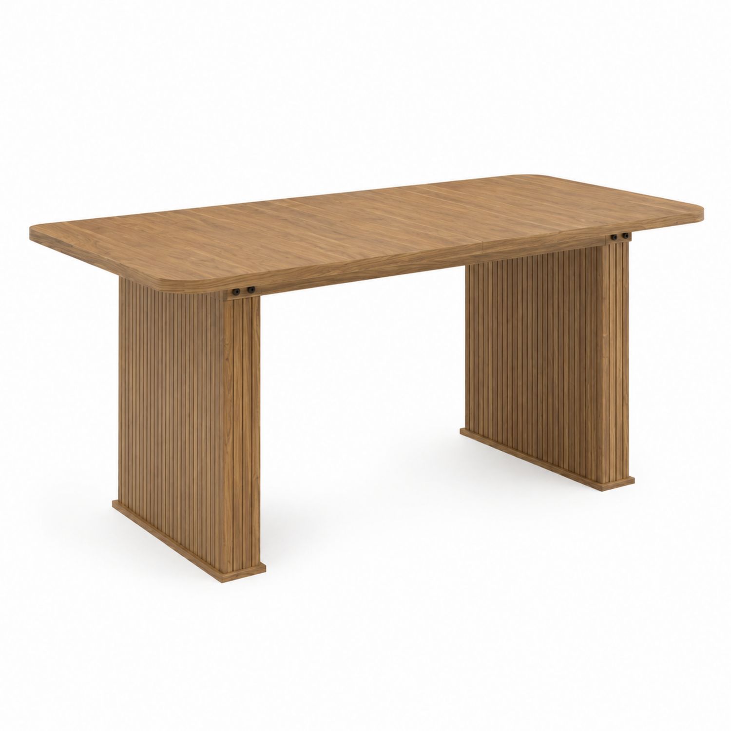 Tavolo da pranzo rettangolare 180x90 cm legno massello quercia marrone