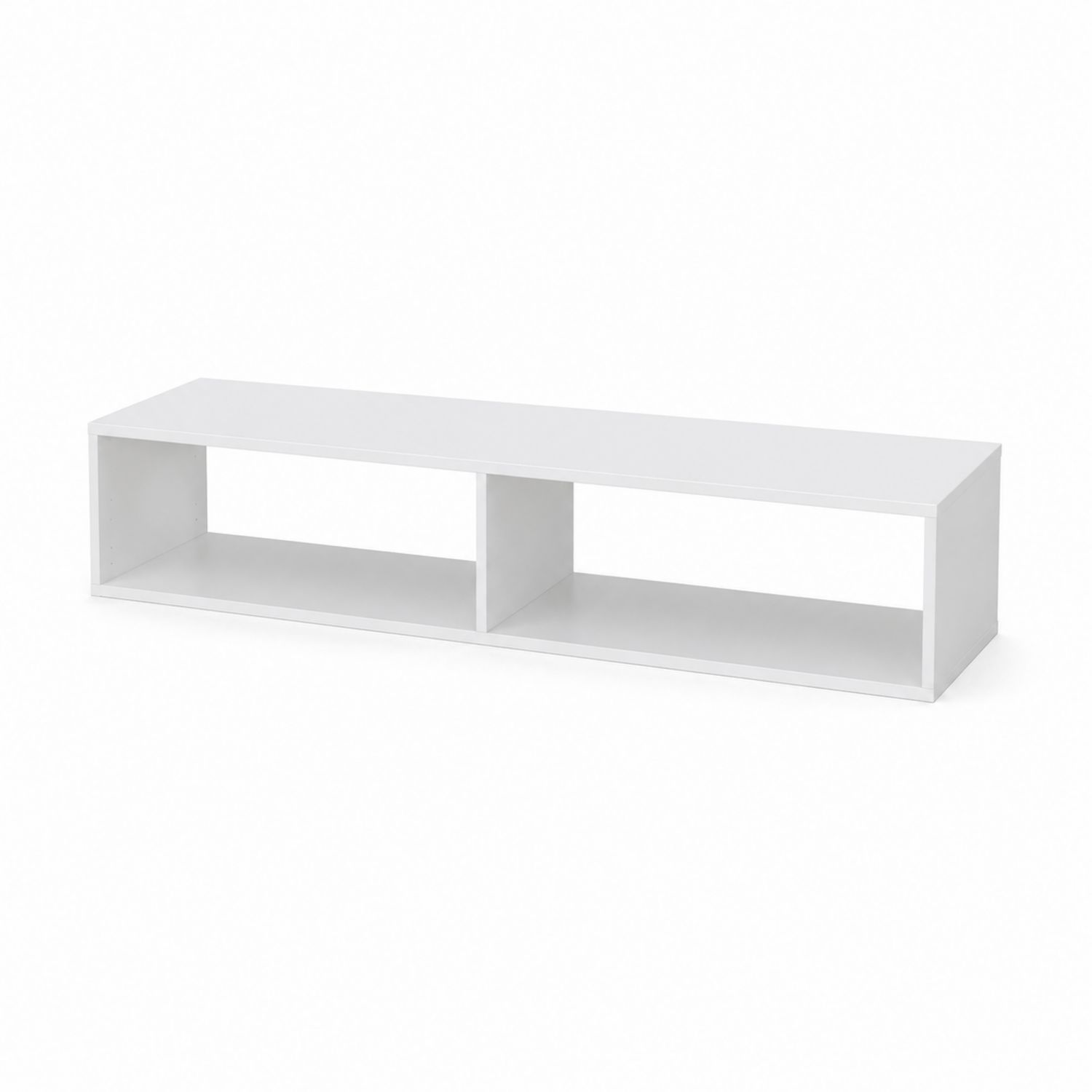 Mobile TV rettangolare in MDF bianco 120x30x20 cm