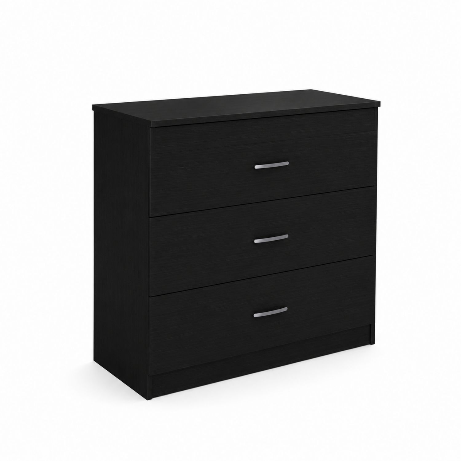 Cassettiera a tre cassetti in MDF nero