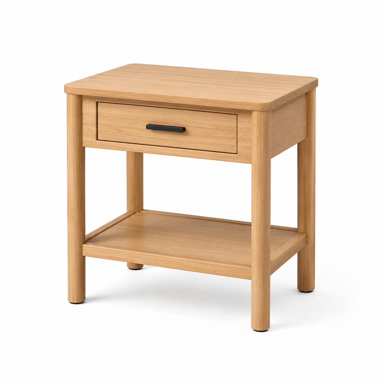 Comodino in Legno di Rovere con Cassetto 45x35x50 cm