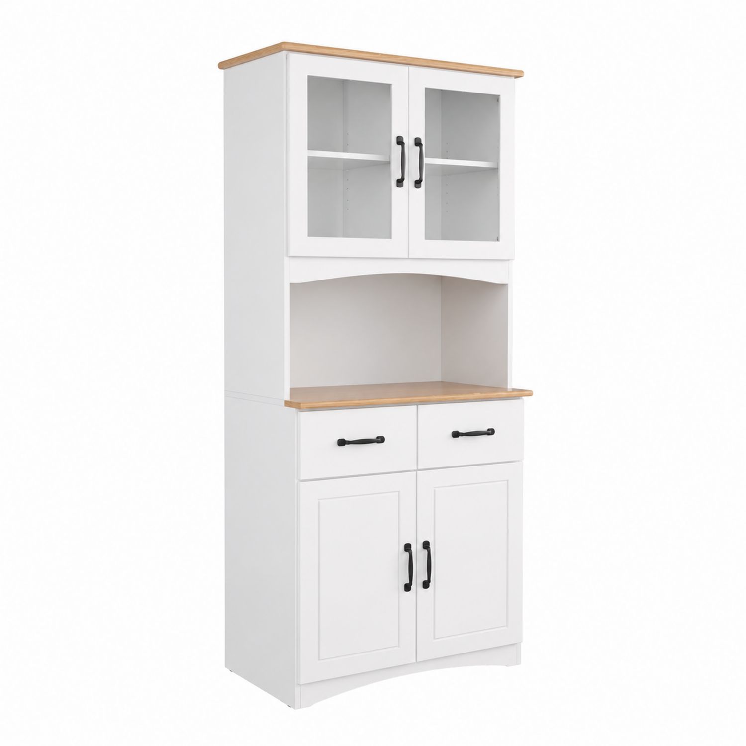 Credenza da Cucina in MDF e Vetri Temperati Bianco 180x80x40 cm