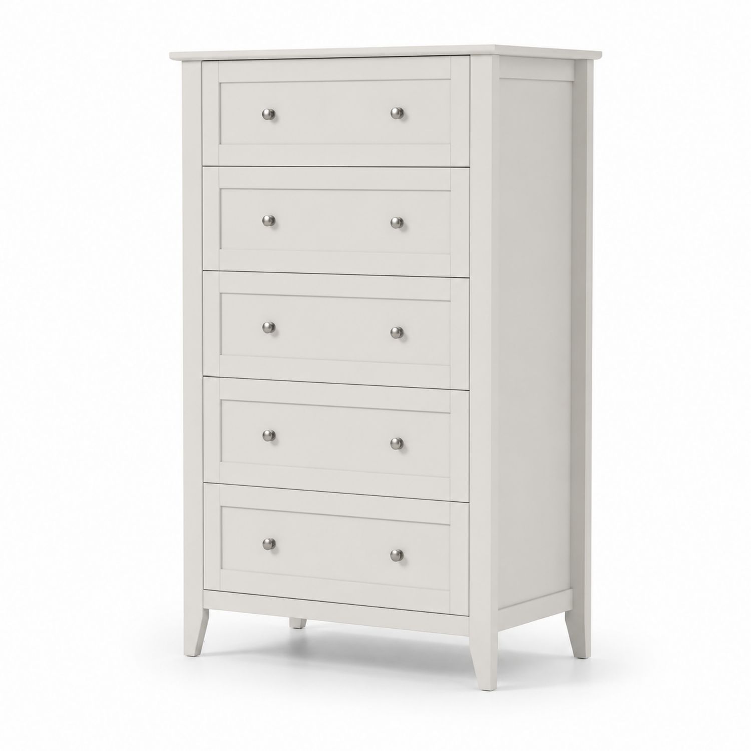 Cassettiera MDF Verniciato Bianco a 5 Cassetti-Plypractical