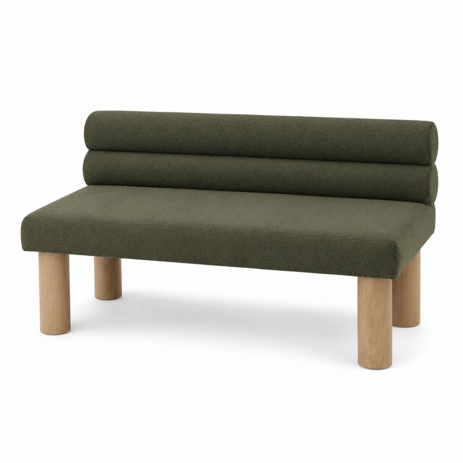 Panca in legno e tessuto verde oliva-Plypractical