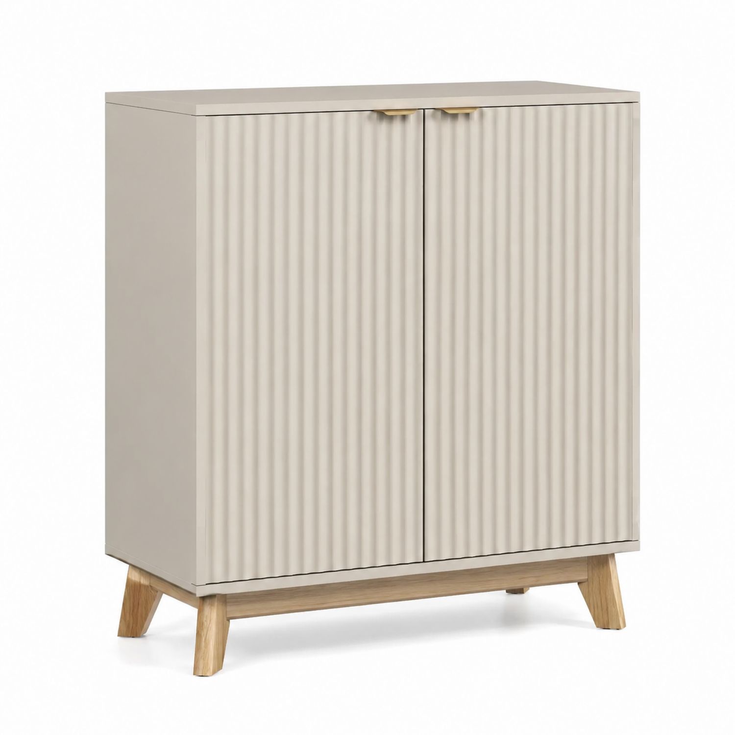 Credenza a Due Ante in Legno e MDF Grigio-Plypractical