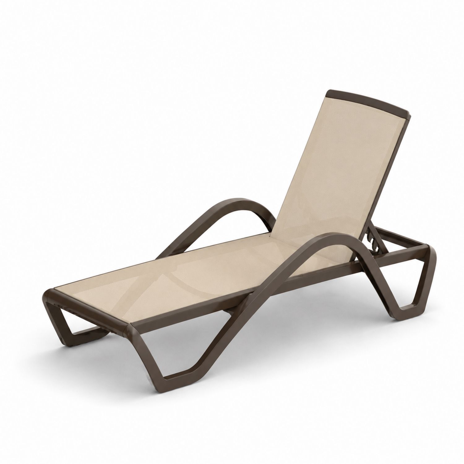 Sdraio da esterno in plastica e tessuto Textilene-Plypractical